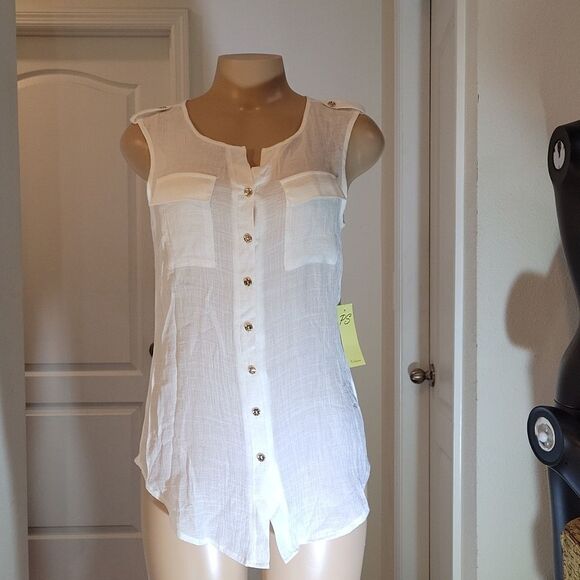 BRAND NEW PERSEPTION CONCEPT SLEEVELESS WOMEN"S BLOUSE SHIRT - Picture 11 of 16